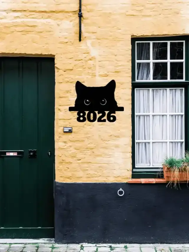 Cat Address Sign - view 2