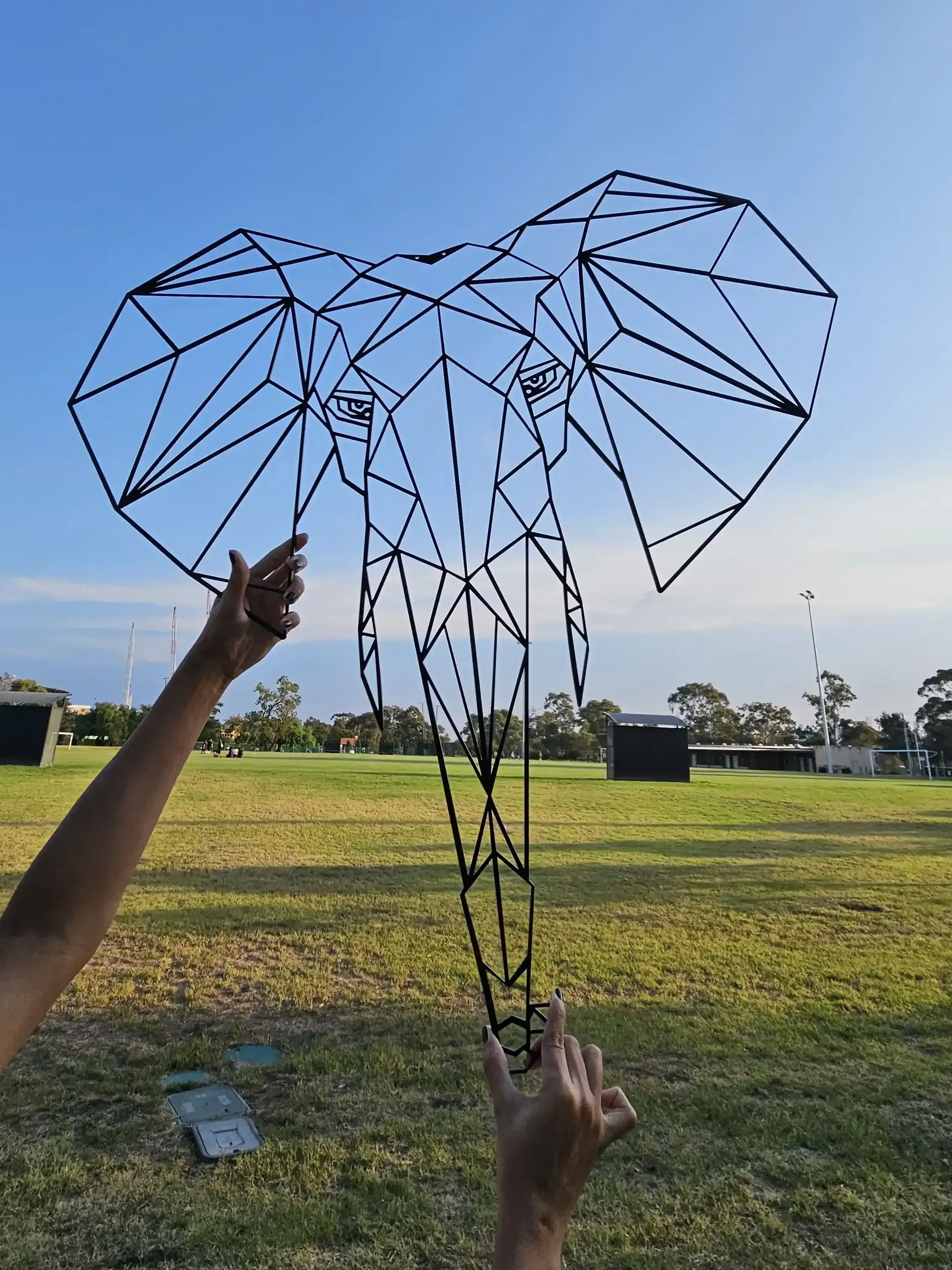 Geometric Elephant Wall Art - view 2