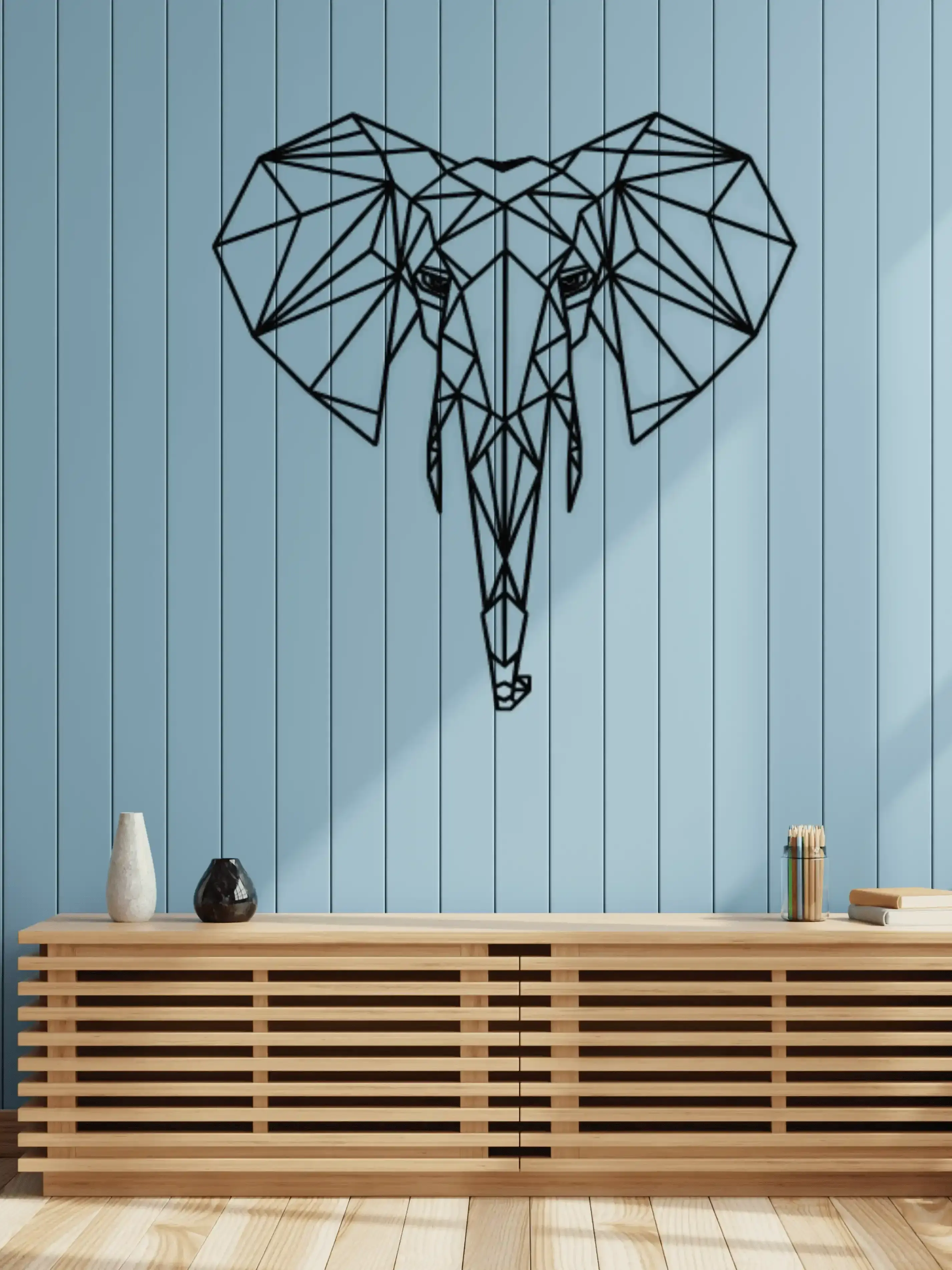 Geometric Elephant Wall Art - view 3