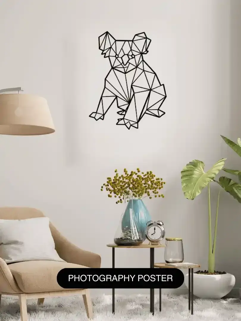 Geometric Koala Wall Art - view 2